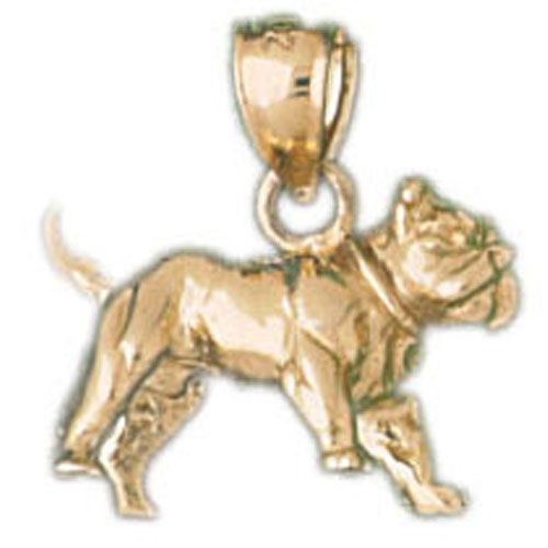 French Bulldog Dog Charm Pendant 14k Gold