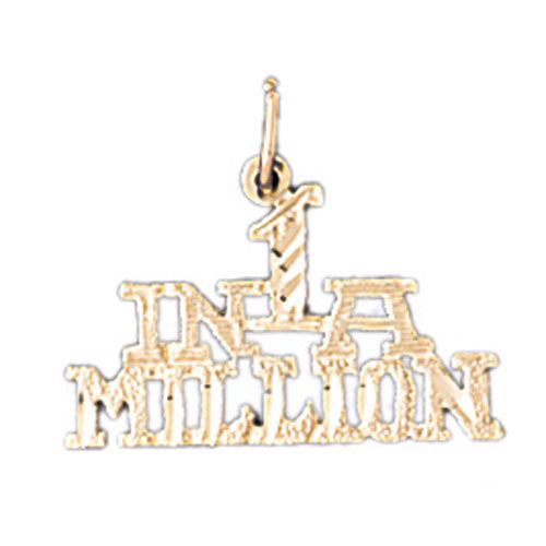 One In A Million Necklace Charm Pendant (14k Gold)