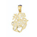 Number One Mother Charm Pendant 14k Gold