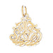 Number One Sister Charm Pendant 14k Gold