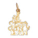 Number One Sister In Law Charm Pendant 14k Gold