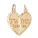 Twins Forever Charm Pendant 14k Gold
