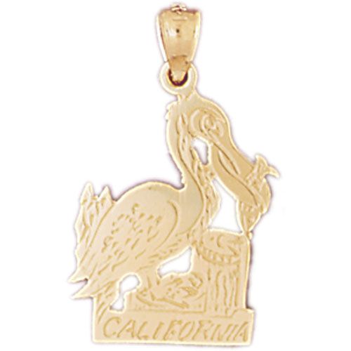 California Charm Pendant 14k Gold
