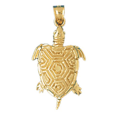 Turtle Charm Pendant 14k Gold