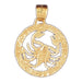 Scorpio Zodiac Sign Charm Pendant 14k Gold