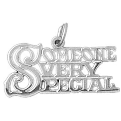 Someone Very Special Charm Pendant 14k White Gold