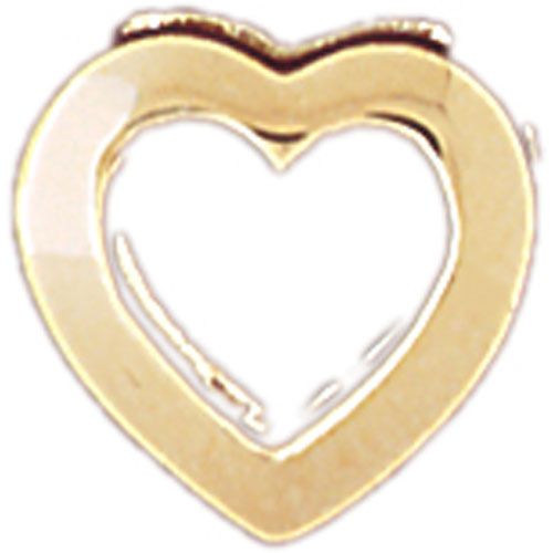 Slide Heart Charm Pendant 14k Gold