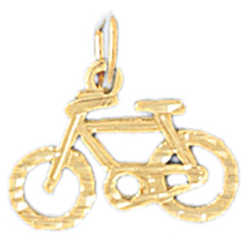 Bicycle Charm Pendant 14k Gold