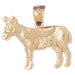Donkey Charm Pendant 14k Gold