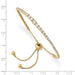 Sterling Silver Gold-tone CZ 5-9in Adjustable Bracelet
