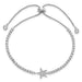Sterling Silver Rhodium-Plated CZ Star Adjustable Bracelet