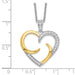 Sentimental Expressions Sterling Silver Gold-plated The Arms of Love 18in Heart Necklace