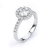 Sterling silver CZ engagement ring with rhodium plating