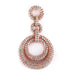 Fancy sterling silver pendant with micro-pave CZ