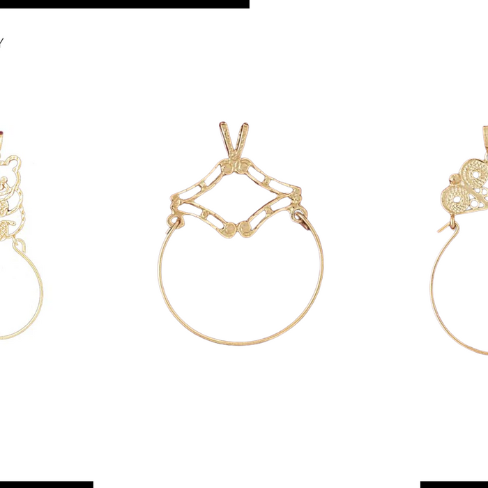 Heart, Flower, Sun – Pick Your Personality in 14K Gold Charm Holders