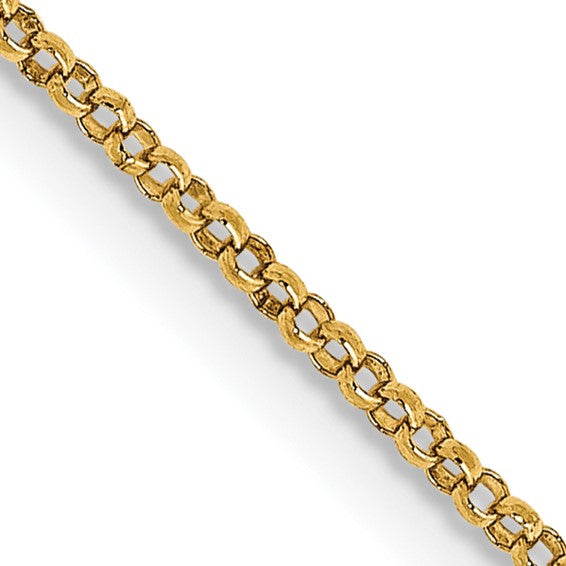 14K 16-24 inch 1.15mm Rolo with Lobster Clasp Pendant Chain