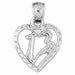 13 In Heart Charm Pendant 14k Gold White Gold 14k