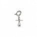 14k Gold 3 Dimensional Baby Pacifier Charm Pendant White Gold 14k