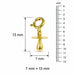 14k Gold 3 Dimensional Baby Pacifier Charm Pendant Yellow Gold 14k