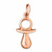 3 Dimensional Baby Pacifier Charm Pendant 14k Gold (0.9 Grams) Rose Gold 14k
