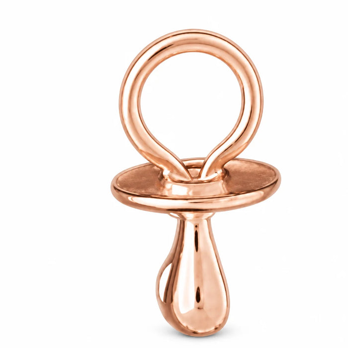 3 Dimensional Baby Pacifier Charm Pendant 14k Gold (1.6 Grams) Rose Gold 14k