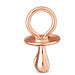 3 Dimensional Baby Pacifier Charm Pendant 14k Gold (1.6 Grams) Rose Gold 14k