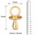 3 Dimensional Baby Pacifier Charm Pendant 14k Gold (1.6 Grams) Yellow Gold 14k