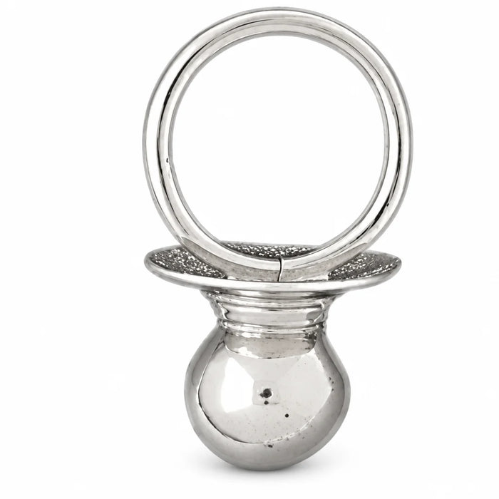 3 Dimensional Baby Pacifier Charm Pendant 14k Gold (4.5 Grams) White Gold 14k