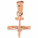 3D Airplane Jet Charm Pendant 14k Gold (0.8 Grams) Rose Gold 14k