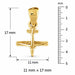 3D Airplane Jet Charm Pendant 14k Gold (0.8 Grams) Yellow Gold 14k