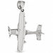 3D Airplane Jet Charm Pendant 14k Gold (4.4 Grams) White Gold 14k