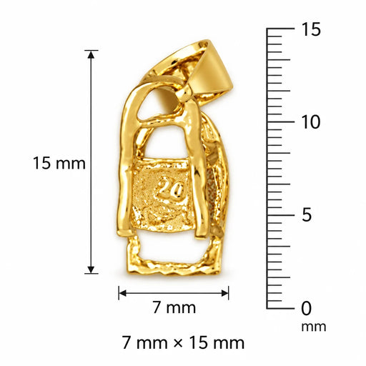 3D Baby Chair Charm Pendant 14k Gold (1.3 Grams) Yellow Gold 14k