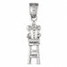 3D Baby Chair Charm Pendant 14k Gold (1.8 Grams) White Gold 14k
