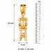3D Baby Chair Charm Pendant 14k Gold (1.8 Grams) Yellow Gold 14k