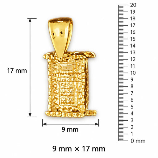 3D Baby Cloth Charm Pendant 14k Gold Yellow Gold 14k