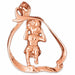 3D Baby Girl Charm Pendant 14k Gold Rose Gold 14k
