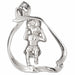 3D Baby Girl Charm Pendant 14k Gold White Gold 14k