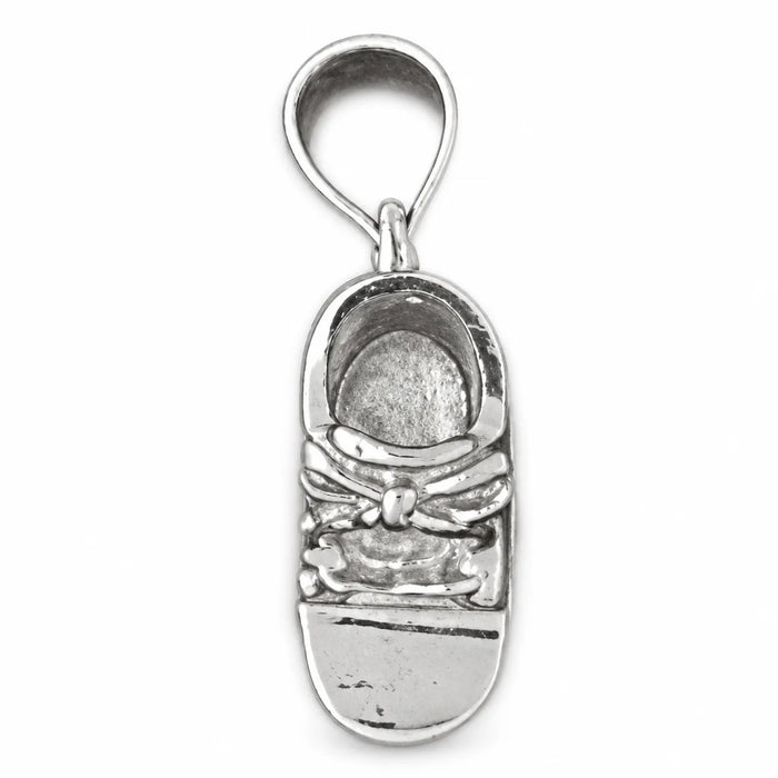 3D Baby Shoe Charm Pendant 14k Gold (2.6 Grams) White Gold 14k