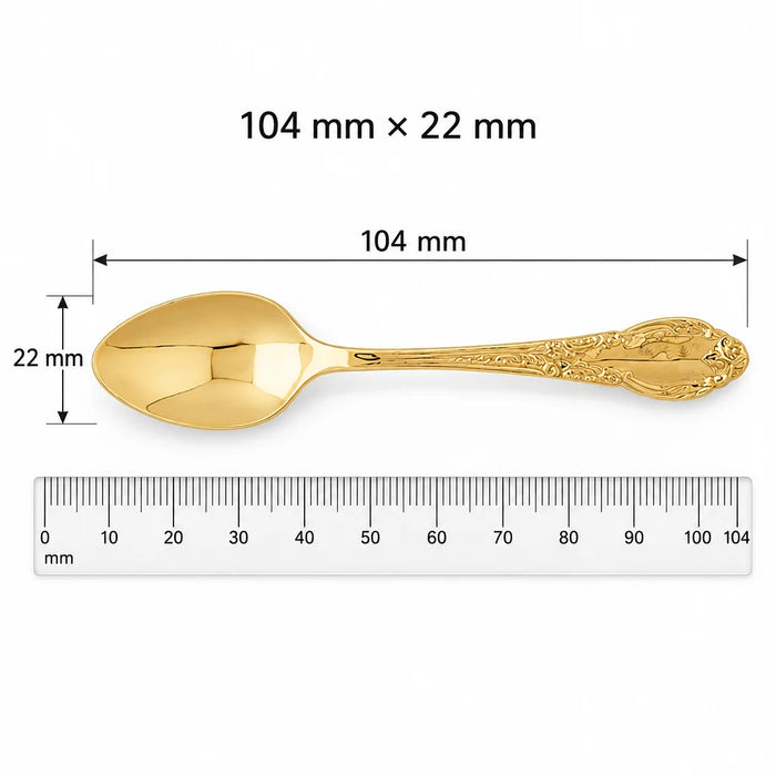 3D Baby Spoon Charm Pendant 14k Gold Yellow Gold 14k