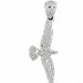 3D Bird Charm Pendant 14k Gold (0.9 Grams) White Gold 14k