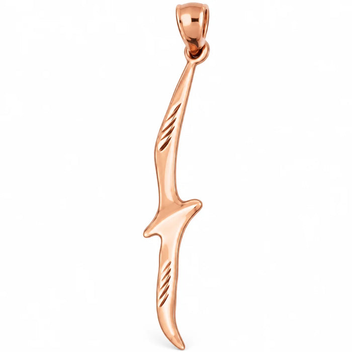 3D Bird Charm Pendant 14k Gold (1.2 Grams) Rose Gold 14k