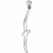 3D Bird Charm Pendant 14k Gold (1.2 Grams) White Gold 14k