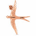 3D Bird Charm Pendant 14k Gold (2.5 Grams) Rose Gold 14k