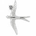 3D Bird Charm Pendant 14k Gold (2.5 Grams) White Gold 14k