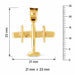 3D Bomber Airplane Charm Pendant 14k Gold Yellow Gold 14k
