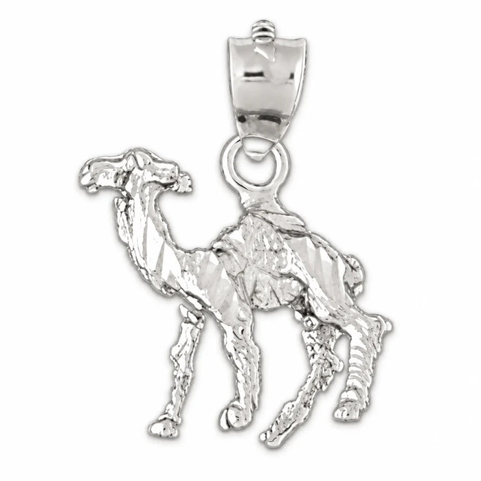 3D Camel Charm Pendant 14k Gold White Gold 14k