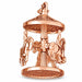 3D Carousel Horses Charm Pendant 14k Gold (9.9 Grams) Rose Gold 14k