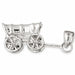 3D Carriage Charm Pendant 14k Gold (3.2 Grams) White Gold 14k