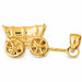 3D Carriage Charm Pendant 14k Gold (3.2 Grams) Yellow Gold 14k