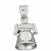 3D Christmas Bell Charm Pendant 14k Gold (2.4 Grams) White Gold 14k